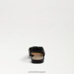 jp Sam Edelman 女性 ホイットニー スリングバック ポインテッドトゥ フラット 黒い革 4NFV0P736 履物 - Image 5
