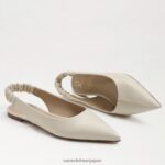 jp Sam Edelman 女性 ホイットニー スリングバック ポインテッドトゥ フラット モダンなアイボリーレザー 4NFV0P737 履物 - Image 7