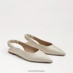jp Sam Edelman 女性 ホイットニー スリングバック ポインテッドトゥ フラット モダンなアイボリーレザー 4NFV0P737 履物
