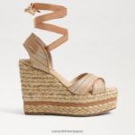jp Sam Edelman 女性 ボーン エスパドリーユ ウェッジ サンダル 天然マルチラフィア 4NFV0P244 履物 - Image 2