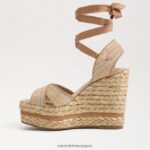 jp Sam Edelman 女性 ボーン エスパドリーユ ウェッジ サンダル 天然マルチラフィア 4NFV0P244 履物 - Image 4