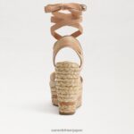 jp Sam Edelman 女性 ボーン エスパドリーユ ウェッジ サンダル 天然マルチラフィア 4NFV0P244 履物 - Image 5