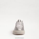 jp Sam Edelman 女性 ポピー レースアップスニーカー 柔らかいシルバーの革 4NFV0P308 履物 - Image 3