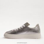 jp Sam Edelman 女性 ポピー レースアップスニーカー 柔らかいシルバーの革 4NFV0P308 履物 - Image 4