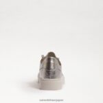 jp Sam Edelman 女性 ポピー レースアップスニーカー 柔らかいシルバーの革 4NFV0P308 履物 - Image 5