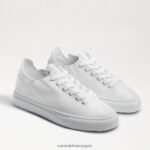 jp Sam Edelman 女性 ポピー レースアップスニーカー 白い革 4NFV0P309 履物