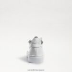 jp Sam Edelman 女性 ポピー レースアップスニーカー 白い革 4NFV0P309 履物 - Image 5