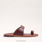 jp Sam Edelman 女性 マキシム トゥリング サンダル メープルバーボン 4NFV0P256 履物 - Image 2