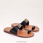 jp Sam Edelman 女性 マキシム トゥリング サンダル 黒 4NFV0P255 履物