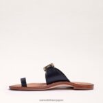 jp Sam Edelman 女性 マキシム トゥリング サンダル 黒 4NFV0P255 履物 - Image 4