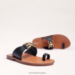 jp Sam Edelman 女性 マキシム トゥリング サンダル 黒 4NFV0P255 履物 - Image 7