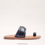 jp Sam Edelman 女性 マルギット トゥリングサンダル 黒い革 4NFV0P258 履物 - Image 2