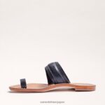 jp Sam Edelman 女性 マルギット トゥリングサンダル 黒い革 4NFV0P258 履物 - Image 4