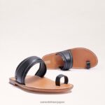 jp Sam Edelman 女性 マルギット トゥリングサンダル 黒い革 4NFV0P258 履物 - Image 7