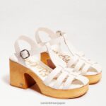 jp Sam Edelman 女性 マルグリット プラットフォーム ブロックヒール 白 4NFV0P658 履物