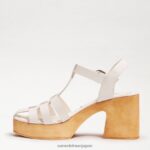 jp Sam Edelman 女性 マルグリット プラットフォーム ブロックヒール 白 4NFV0P658 履物 - Image 4