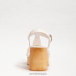 jp Sam Edelman 女性 マルグリット プラットフォーム ブロックヒール 白 4NFV0P658 履物 - Image 5