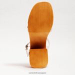 jp Sam Edelman 女性 マルグリット プラットフォーム ブロックヒール 白 4NFV0P658 履物 - Image 6