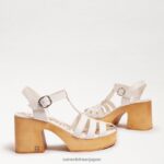 jp Sam Edelman 女性 マルグリット プラットフォーム ブロックヒール 白 4NFV0P658 履物 - Image 7