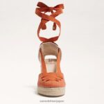 jp Sam Edelman 女性 マルゲリータ エスパドリーユ ウェッジ サンダル バーントオレンジ 4NFV0P86 履物 - Image 3