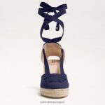 jp Sam Edelman 女性 マルゲリータ エスパドリーユ ウェッジ サンダル 海軍 4NFV0P88 履物 - Image 3