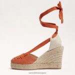 jp Sam Edelman 女性 マルゲリータ エスパドリーユ ウェッジ サンダル バーントオレンジ 4NFV0P86 履物 - Image 4
