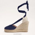 jp Sam Edelman 女性 マルゲリータ エスパドリーユ ウェッジ サンダル 海軍 4NFV0P88 履物 - Image 4