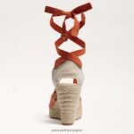 jp Sam Edelman 女性 マルゲリータ エスパドリーユ ウェッジ サンダル バーントオレンジ 4NFV0P86 履物 - Image 5