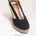 jp Sam Edelman 女性 マルゲリータ エスパドリーユ ウェッジ サンダル 黒いスエード 4NFV0P87 履物 - Image 7