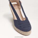 jp Sam Edelman 女性 マルゲリータ エスパドリーユ ウェッジ サンダル 海軍 4NFV0P88 履物 - Image 7