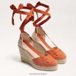 jp Sam Edelman 女性 マルゲリータ エスパドリーユ ウェッジ サンダル バーントオレンジ 4NFV0P86 履物