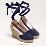 jp Sam Edelman 女性 マルゲリータ エスパドリーユ ウェッジ サンダル 海軍 4NFV0P88 履物