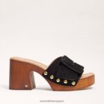 jp Sam Edelman 女性 マルシア プラットフォーム サンダル 黒いスエード 4NFV0P60 履物 - Image 2