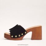 jp Sam Edelman 女性 マルシア プラットフォーム サンダル 黒いスエード 4NFV0P60 履物 - Image 4