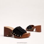 jp Sam Edelman 女性 マルシア プラットフォーム サンダル 黒いスエード 4NFV0P60 履物 - Image 7