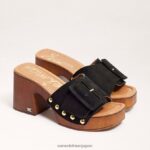 jp Sam Edelman 女性 マルシア プラットフォーム サンダル 黒いスエード 4NFV0P60 履物
