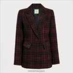 jp Sam Edelman 女性 マーゴットブレザー メイベルチェック柄 4NFV0P1277 衣服 - Image 5