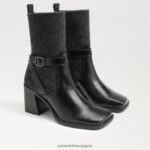 jp Sam Edelman 女性 マーシーブーツ ブラック/ダークグレー 4NFV0P766 履物
