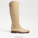 jp Sam Edelman 女性 ミカラライディングブーツ 卵の殻の革 4NFV0P730 履物 - Image 2