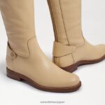 jp Sam Edelman 女性 ミカラライディングブーツ 卵の殻の革 4NFV0P730 履物 - Image 7