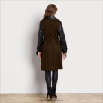 jp Sam Edelman 女性 ミックスメディアウール トレンチコート ミリタリーグリーン 4NFV0P1280 衣服 - Image 4