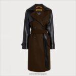 jp Sam Edelman 女性 ミックスメディアウール トレンチコート ミリタリーグリーン 4NFV0P1280 衣服 - Image 5