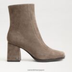 jp Sam Edelman 女性 メイラ アンクルブーツ オリーブスエード 4NFV0P829 履物 - Image 2