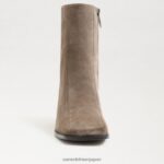 jp Sam Edelman 女性 メイラ アンクルブーツ オリーブスエード 4NFV0P829 履物 - Image 3