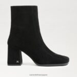 jp Sam Edelman 女性 メイラ アンクルブーツ 黒いスエード 4NFV0P828 履物 - Image 2