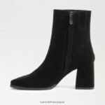jp Sam Edelman 女性 メイラ アンクルブーツ 黒いスエード 4NFV0P828 履物 - Image 4