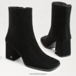 jp Sam Edelman 女性 メイラ アンクルブーツ 黒いスエード 4NFV0P828 履物 - Image 7