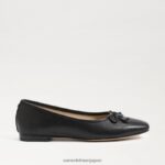 jp Sam Edelman 女性 メドウバレエフラット 黒い革 4NFV0P173 履物 - Image 2