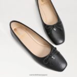 jp Sam Edelman 女性 メドウバレエフラット 黒い革 4NFV0P173 履物 - Image 7