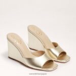 jp Sam Edelman 女性 メリックウェッジサンダル ダークゴールド 4NFV0P611 履物